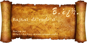 Bajtai Árpád névjegykártya
