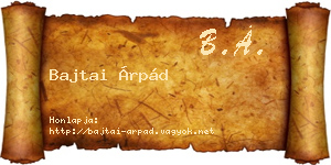 Bajtai Árpád névjegykártya