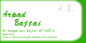 arpad bajtai business card